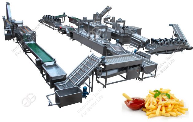 potato chips processing equipment line