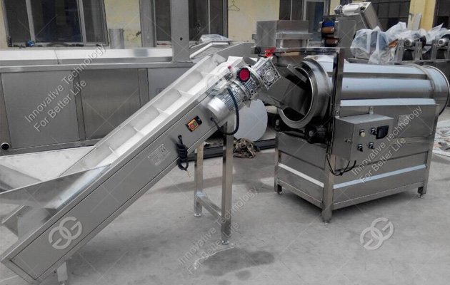 Rotary Drum Chin Chin Flavoring Machine